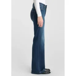 Jeans flare, très évasé PULP high flare, longueur 34 bleu Dot en coton