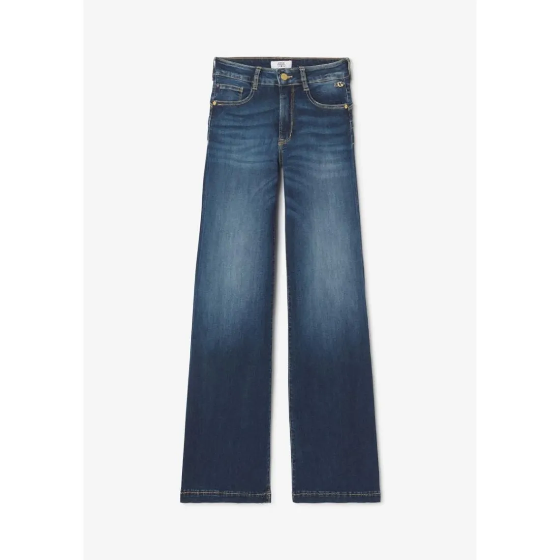 Jeans flare, très évasé PULP high flare, longueur 34 bleu Dot en coton