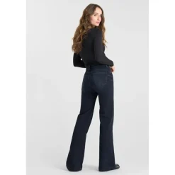 Jeans flare, très évasé PULP high flare, longueur 34 bleu en coton Ivy