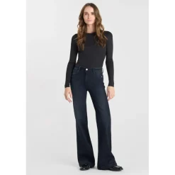 Jeans flare, très évasé PULP high flare, longueur 34 bleu en coton Ivy