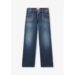 Jeans flare, très évasé wide leg , longueur 34 bleu Fern