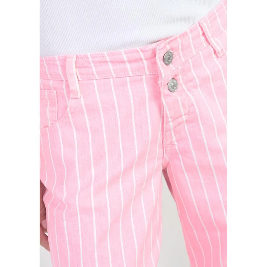 Jeans flare, très évasé wide leg , longueur 34 rose Blair
