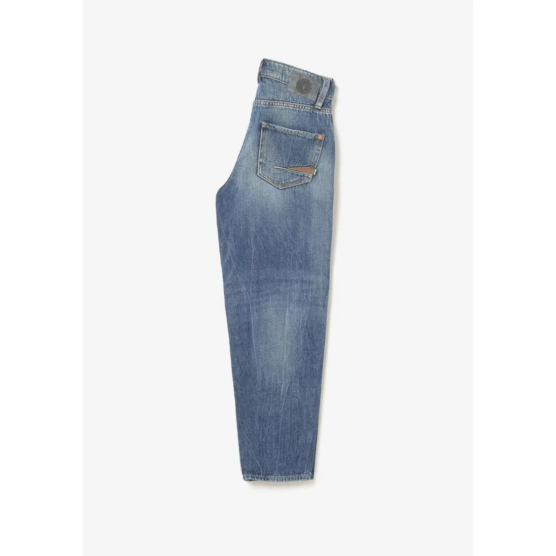 Jeans garçon, loose, large ARNAU, longueur 34 bleu en coton