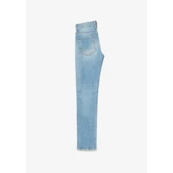 Jeans garçon, regular, droit 800/16, longueur 34 bleu en coton