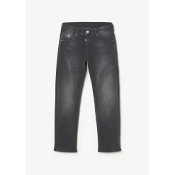Jeans garçon, regular, droit 800/16, longueur 34 noir en coton