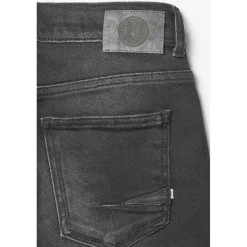 Jeans garçon, regular, droit 800/16, longueur 34 noir en coton