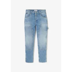 Jeans loose, large 400/60 girlfriend taille haute, 7/8ème bleu Rose