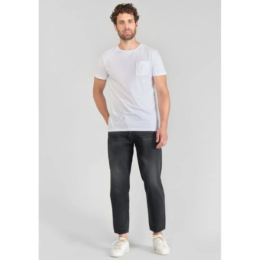 Jeans loose, large 1998, longueur 34 noir en coton