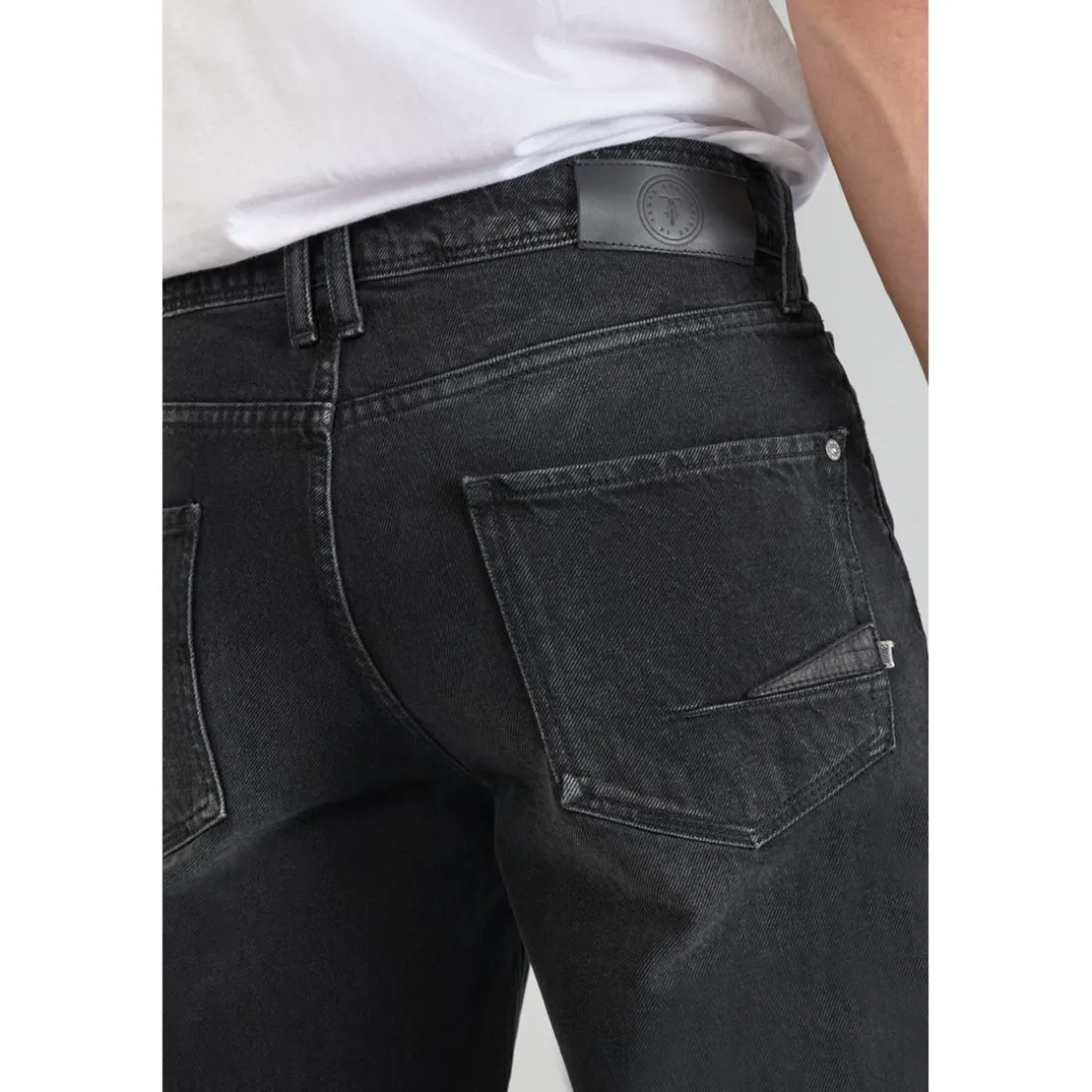 Jeans loose, large 1998, longueur 34 noir en coton