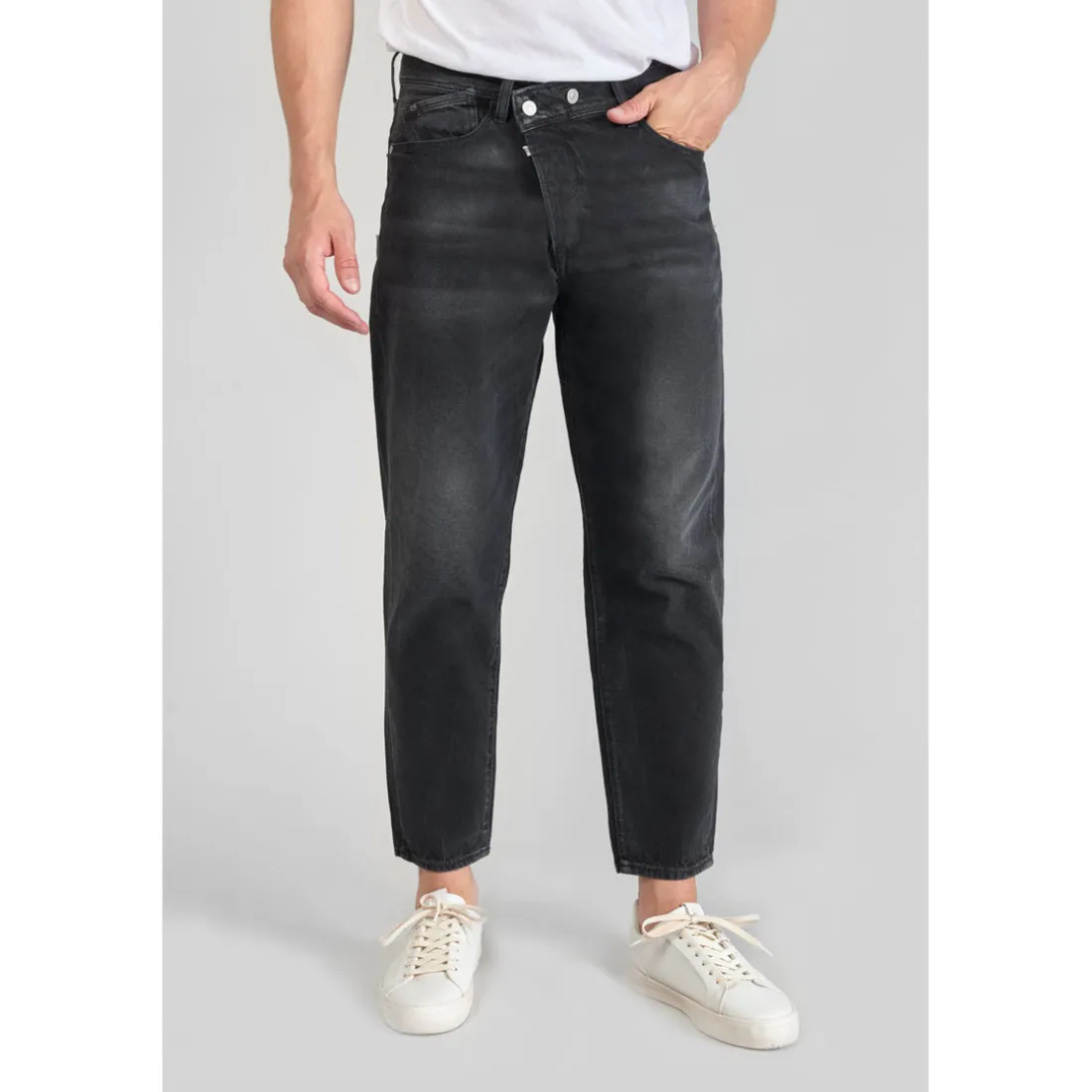 Jeans loose, large 1998, longueur 34 noir en coton