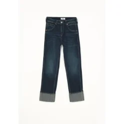 Jeans loose, large 400/60, 7/8ème bleu Tia