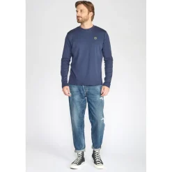 Jeans loose, large 1998, 7/8ème bleu en coton Luca