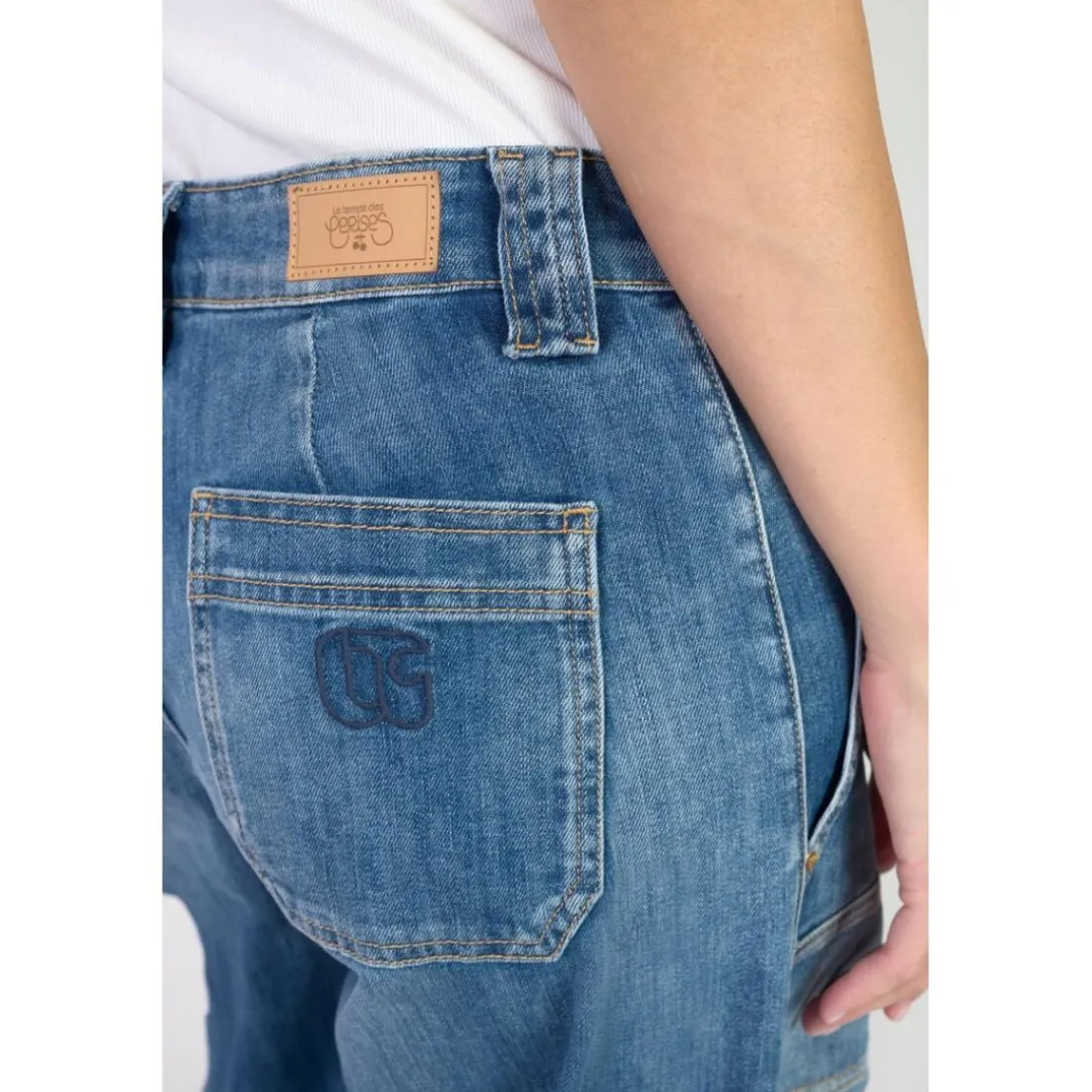 Jeans loose, large HOLLY, longueur 34 bleu Mila