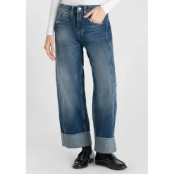 Jeans loose, large LEAL, longueur 34 bleu en coton Page