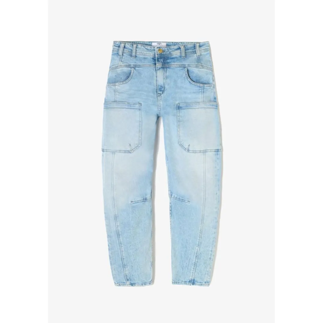 Jeans loose, large MADIENEO, longueur 34 bleu Lise