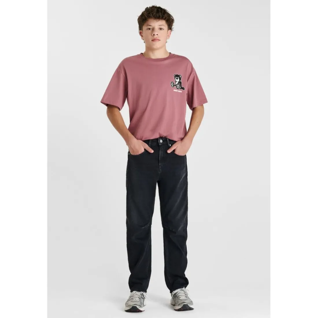 Jeans loose, large NOAH, longueur 34 noir Alan
