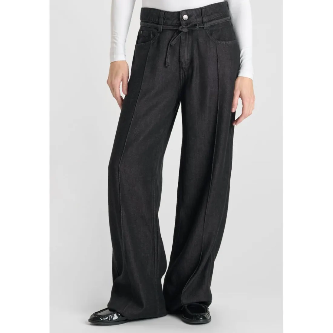 Jeans loose, large SCOTTY, longueur 34 noir Esme
