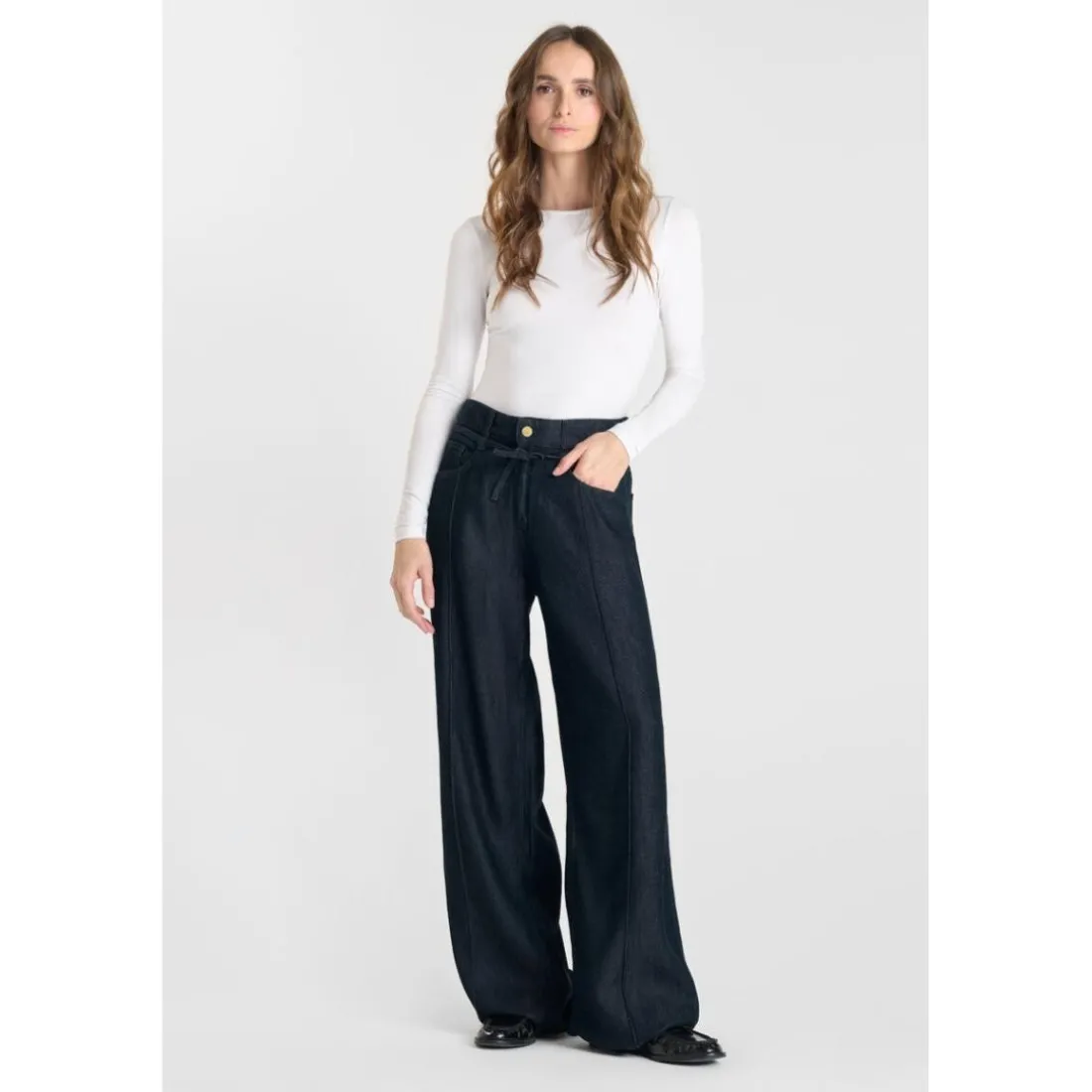 Jeans loose, large SCOTTY, longueur 34 bleu Zara