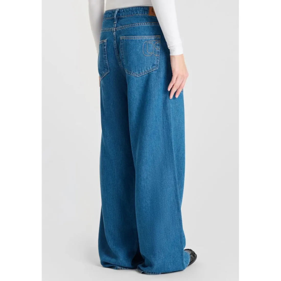 Jeans loose, large VICTORIA, longueur 34 bleu Kali