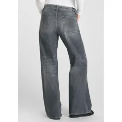 Jeans loose, large wide leg , longueur 34 gris Gwen