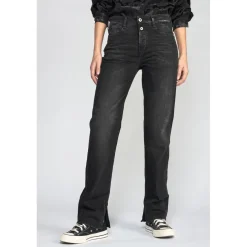 Jeans Lux 400/19 mom taille haute noir N°1 en coton