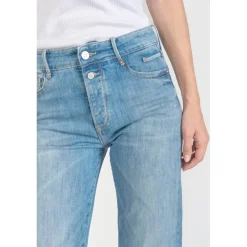 Jeans mom 400/18, 7/8ème bleu en coton Léa