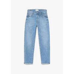 Jeans mom 400/18, 7/8ème bleu en coton Léa
