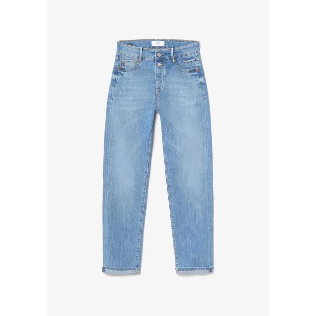 Jeans mom 400/18, 7/8ème bleu en coton Léa