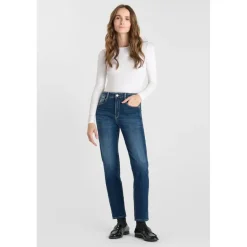 Jeans mom , 7/8ème bleu Isa