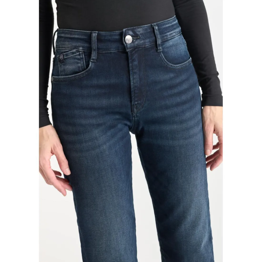 Jeans mom 400/17 mom taille haute 7/8ème, 7/8ème bleu Sara