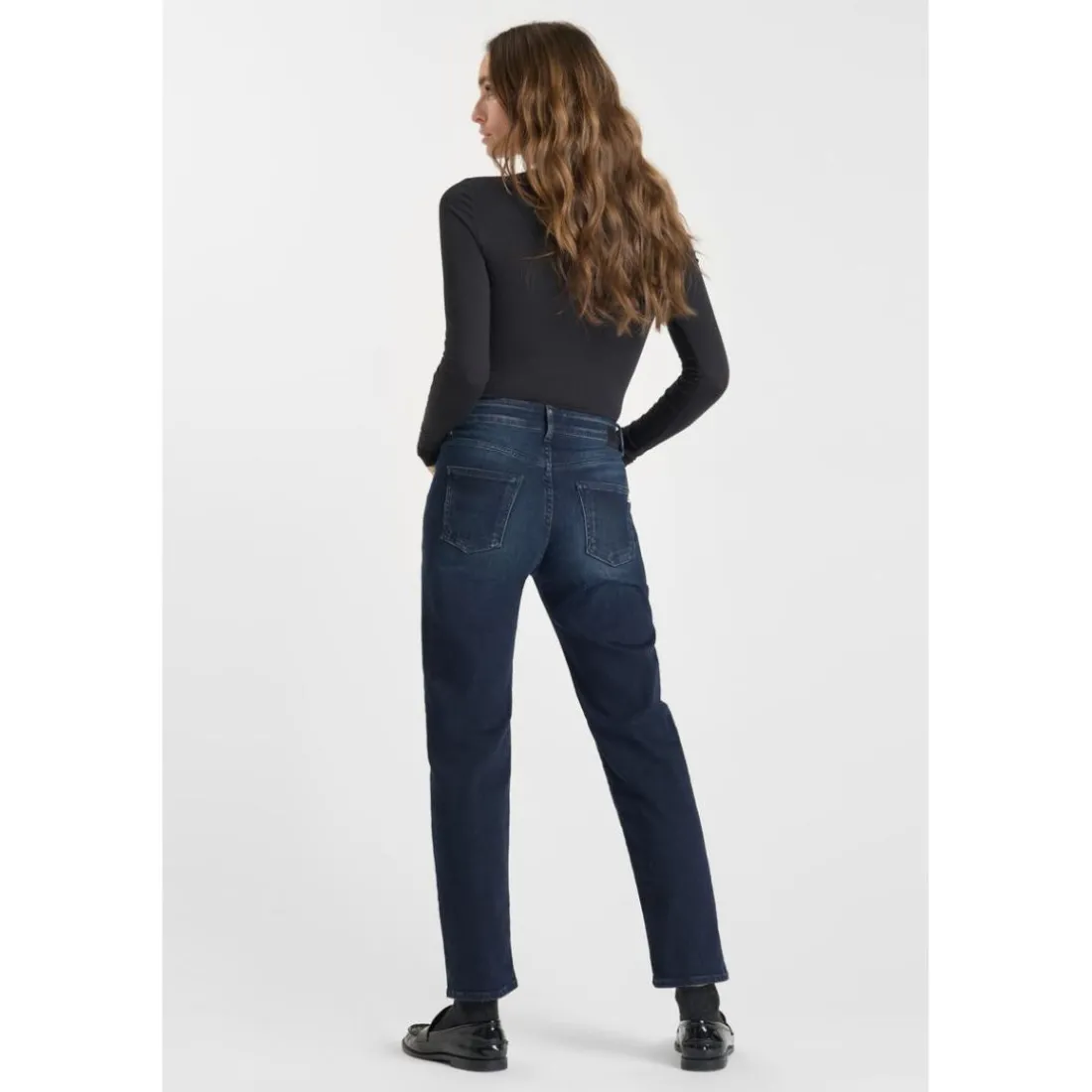 Jeans mom 400/17 mom taille haute 7/8ème, 7/8ème bleu Sara
