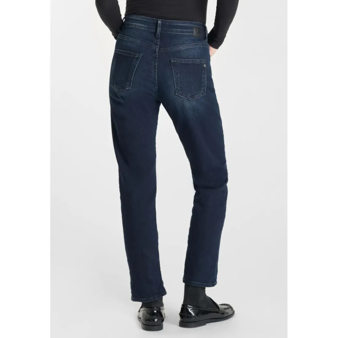 Jeans mom 400/17 mom taille haute 7/8ème, 7/8ème bleu Sara