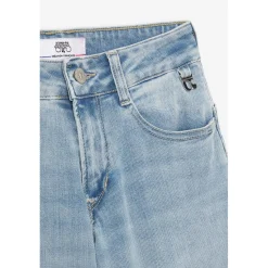 Jeans pulp regular Albi taille haute bleu N°5 en coton Nina