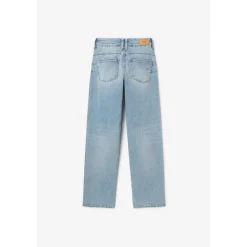 Jeans pulp regular Albi taille haute bleu N°5 en coton Nina