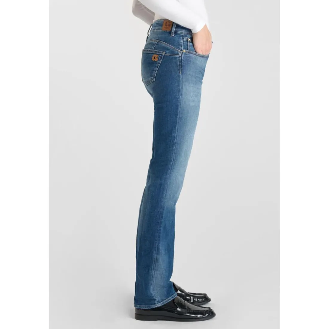Jeans push-up regular, droit PULP, longueur 34 bleu Page en coton