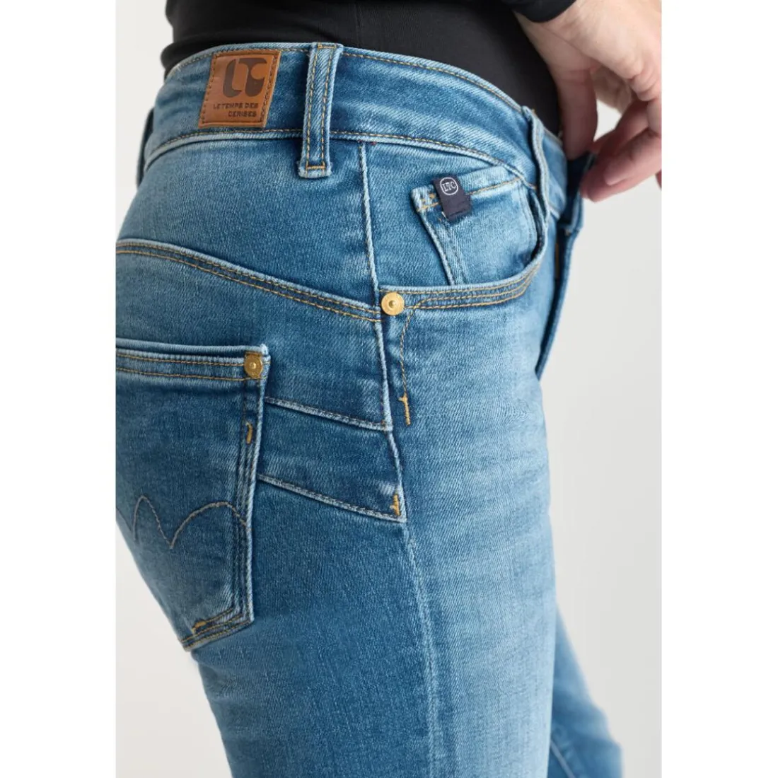 Jeans push-up regular, droit taille haute PULP, 7/8ème bleu Skye