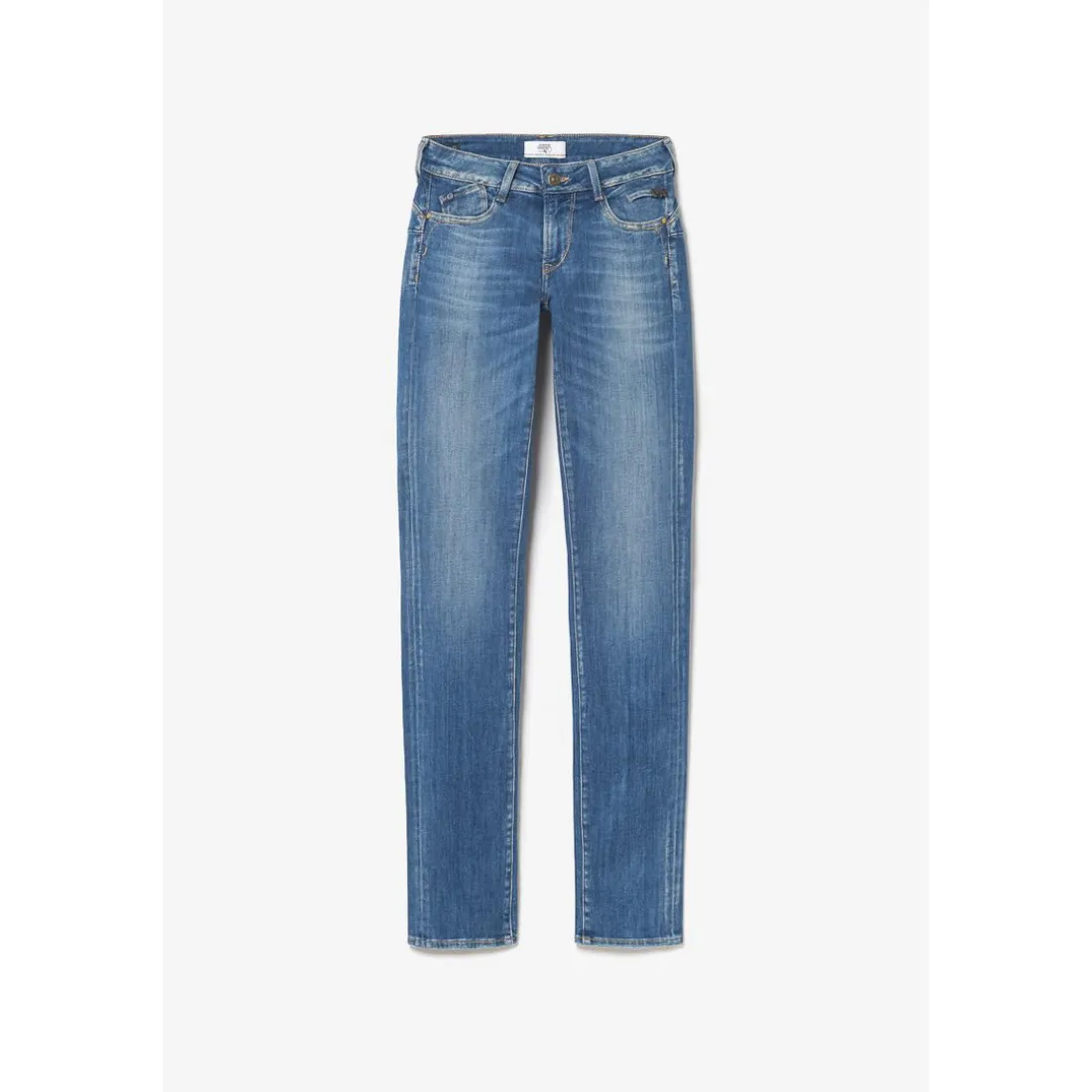 Jeans push-up regular, droit PULP, longueur 34 bleu en coton Ana