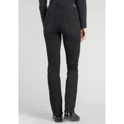 Jeans push-up regular, droit taille haute PULP, longueur 33 noir en coton
