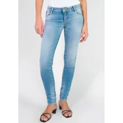 Jeans push-up slim PULP, longueur 34 bleu en coton Mae
