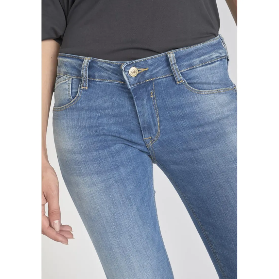 Jeans push-up slim PULP, 7/8ème bleu Kara