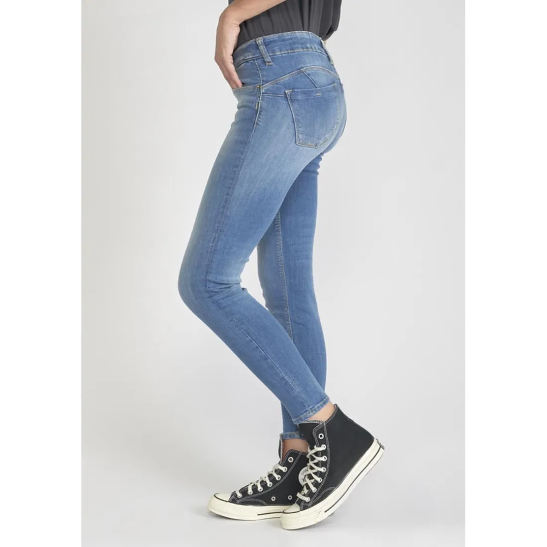 Jeans push-up slim PULP, 7/8ème bleu Kara