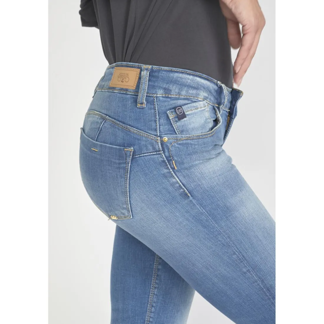 Jeans push-up slim PULP, 7/8ème bleu Kara