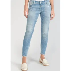 Jeans push-up slim PULP, 7/8ème bleu en coton Rhea
