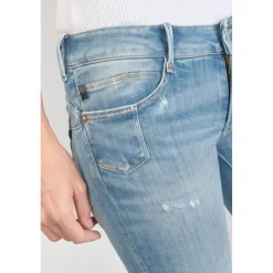 Jeans push-up slim PULP, 7/8ème bleu en coton Rhea