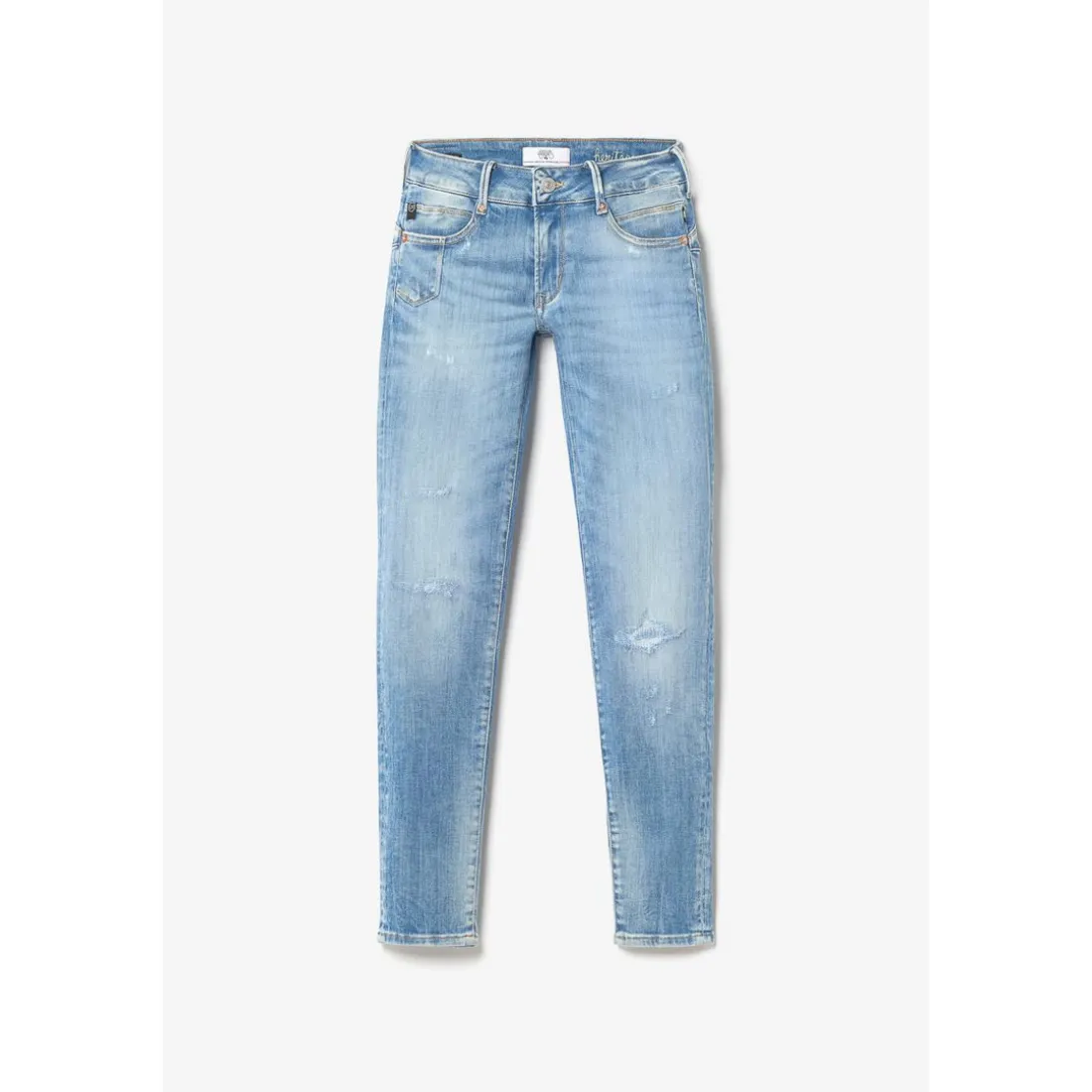 Jeans push-up slim PULP, 7/8ème bleu en coton Rhea