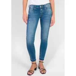 Jeans push-up slim PULP, 7/8ème bleu Maud en coton