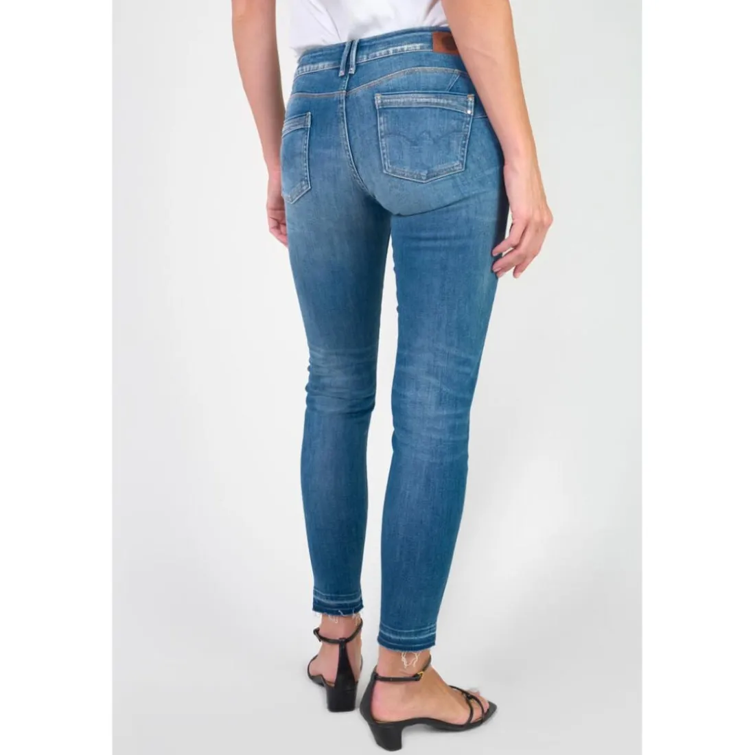 Jeans push-up slim PULP, 7/8ème bleu Maud en coton