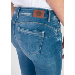 Jeans push-up slim PULP, 7/8ème bleu Maud en coton