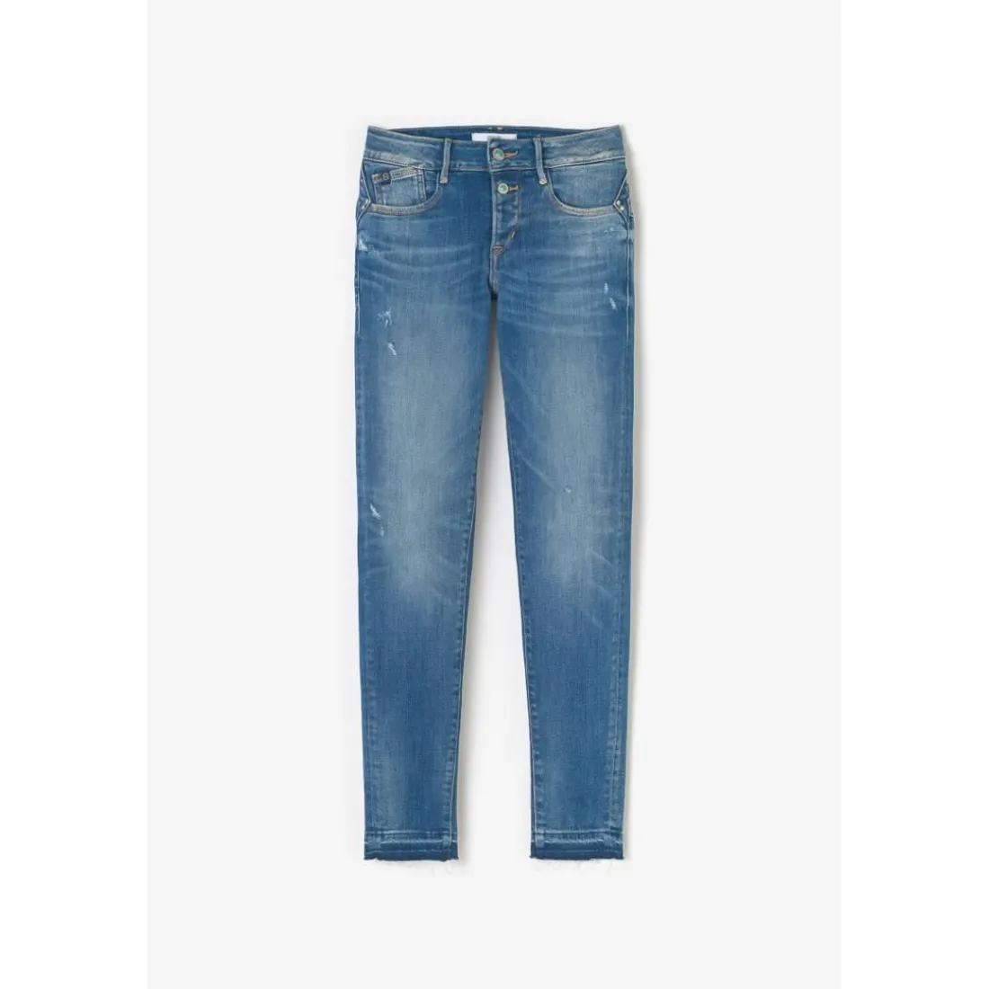 Jeans push-up slim PULP, 7/8ème bleu Maud en coton