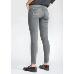 Jeans push-up slim PULP, 7/8ème gris en coton Sia